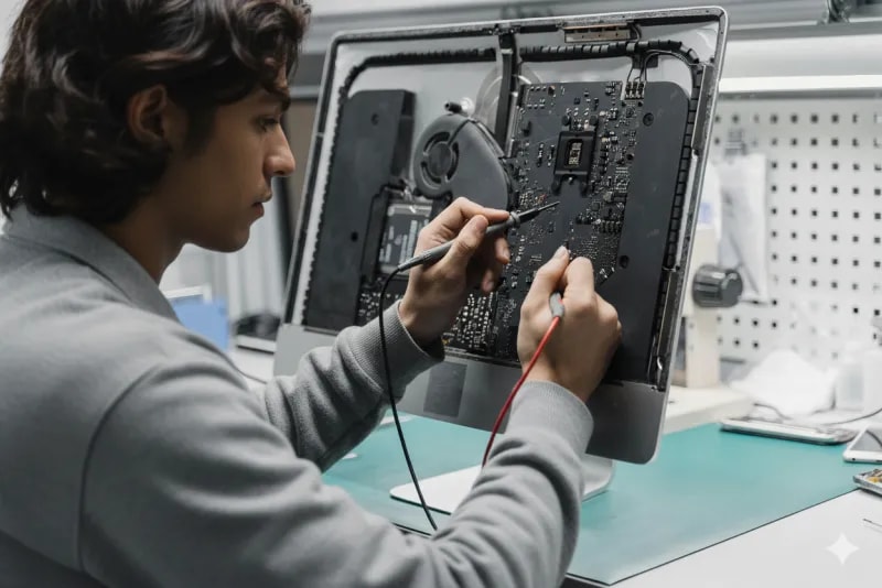 MacBook Logic Board Repair Service Background